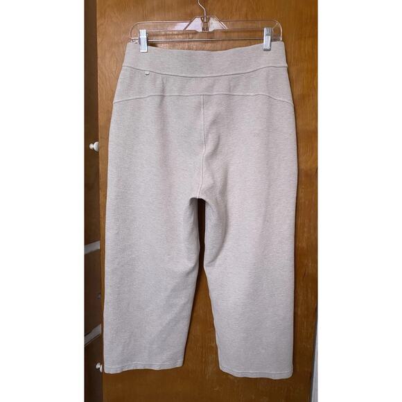 Lululemon Ribbed Straight Leg Super High Rise Crop Pants Heather White Opal 10 - Picture 6 of 8